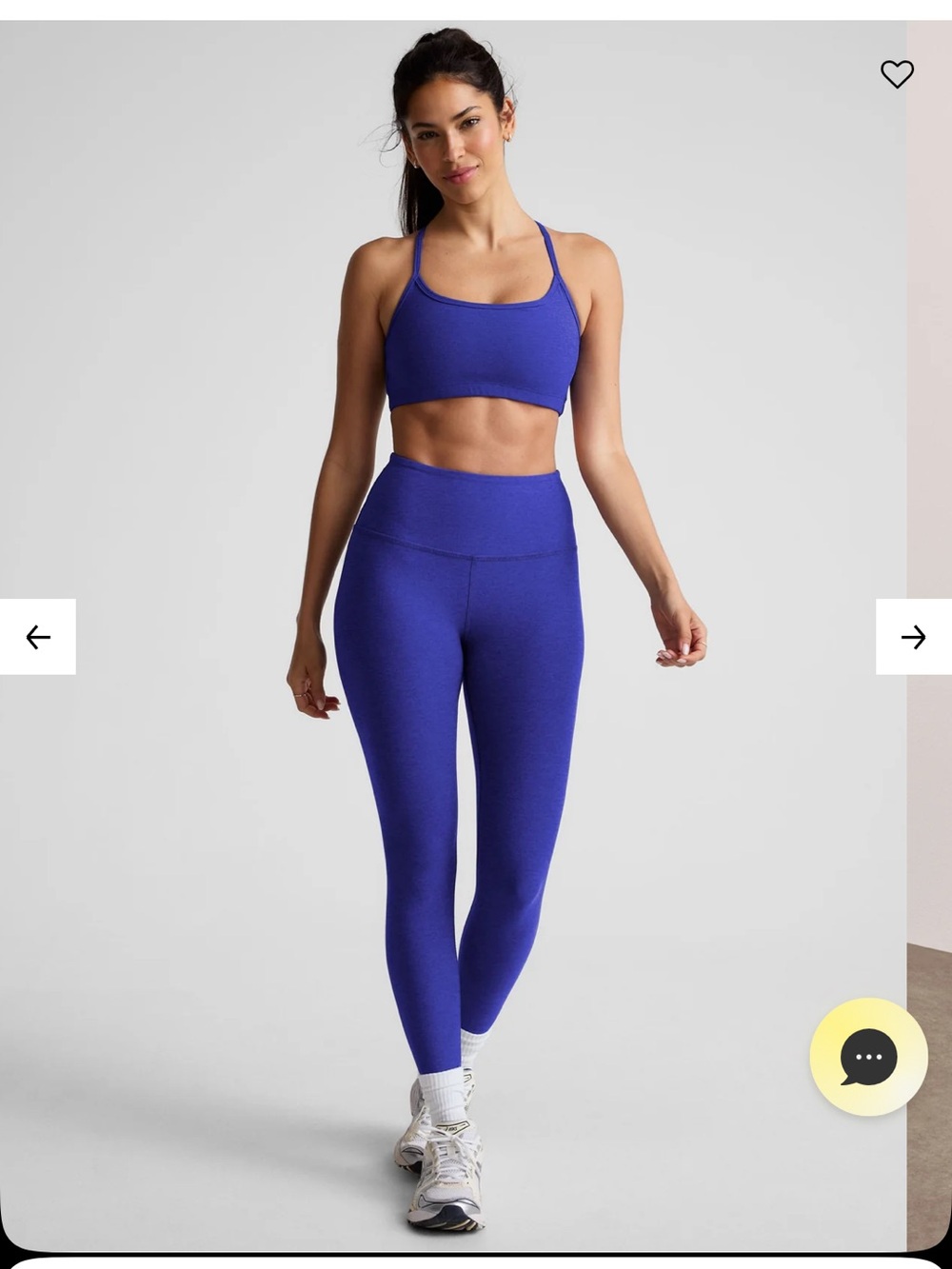 Beyond Yoga Blue Heather Spacedye Leggings XS with side pockets